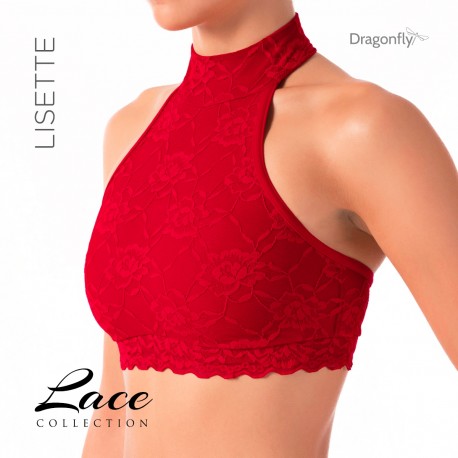 Top Lisette Dentelle Dragon Fly Rosso