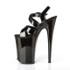 High Platforms Sandals Pleaser INFINITY-997 Black patent