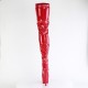 Plateau Alto Alti Stivali Pleaser ADORE-4000 Rosso vernice