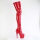 Plateau Alto Alti Stivali Pleaser ADORE-4000 Rosso vernice