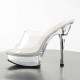 Platforms Heels Mules Pleaser ALLURE-601 Clear