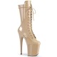 High Platforms Ankle Boots Pleaser FLAMINGO-1050 Nude Patent