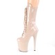 High Platforms Ankle Boots Pleaser FLAMINGO-1050 Nude Patent