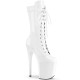 High Platforms Ankle Boots Pleaser FLAMINGO-1050 White Patent