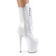 High Platforms Ankle Boots Pleaser FLAMINGO-1050 White Patent