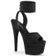 Sandales Plateformes Hautes Pleaser ADORE-791FS Noir Faux Suede Nubuck