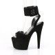 Plateau Alto Sandali Pleaser ADORE-791FS Nero Faux Suede Nubuck