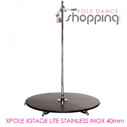 Barra Podio de Pole Dance Xpole Xstage Lite Stainless Inox 40mm