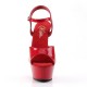 Plateau Sandali Pleaser KISS-209 Rosso vernice