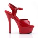 Plateau Sandali Pleaser KISS-209 Rosso vernice