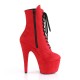 Botines Tacones Plateformes Hautes Pleaser ADORE-1020FS Rojo