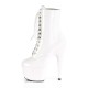 Botines Tacones Plateformes Hautes Pleaser ADORE-1020 Blanco barniz