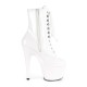 Botines Tacones Plateformes Hautes Pleaser ADORE-1020 Blanco barniz