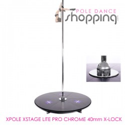 Barra Podio de Pole Dance Xpole Xstage Lite Pro Chrome 40mm X-LOCK